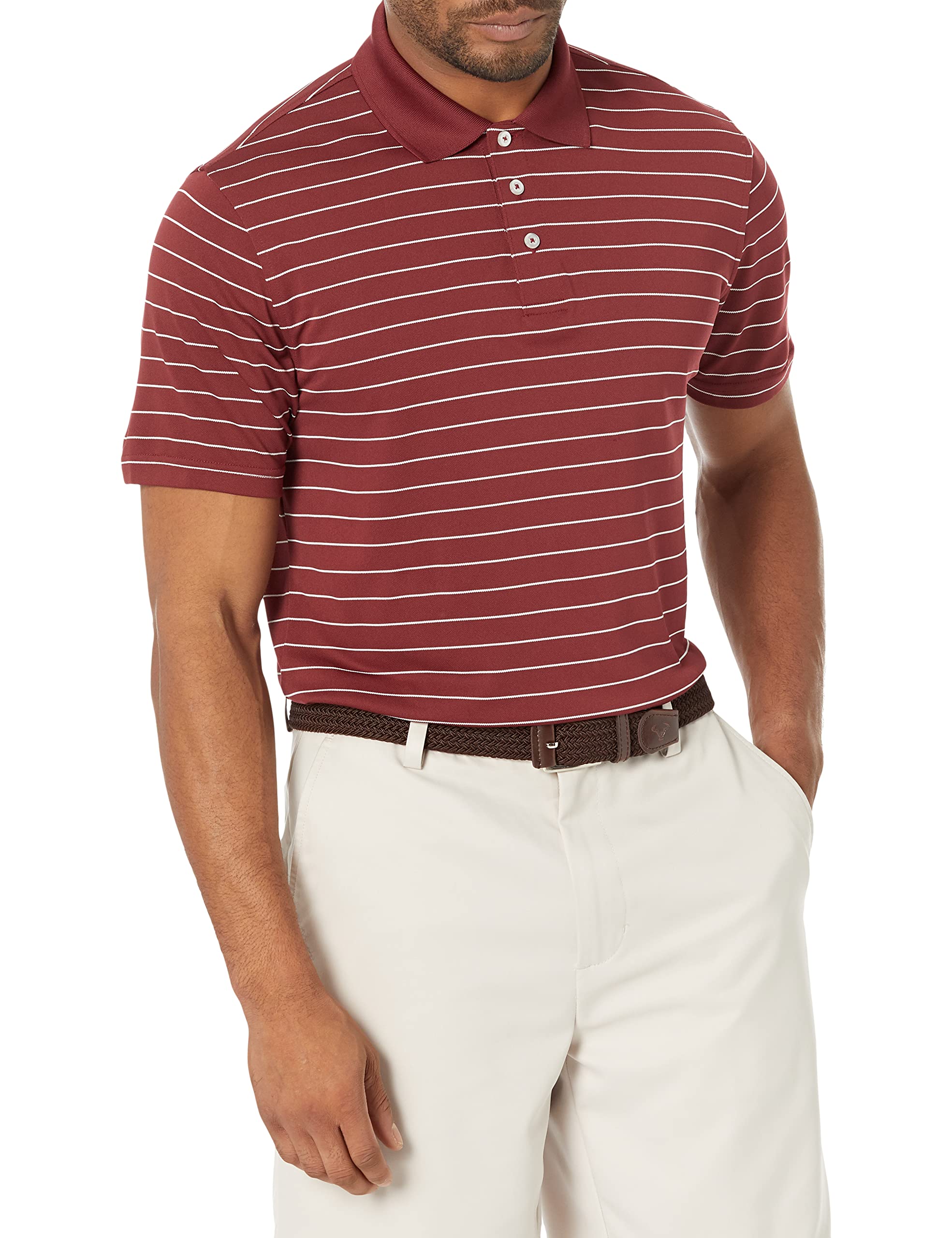 Amazon Essentials Men's Golf Polo Shirt, Short Sleeve, Slim Fit, Quick Dry