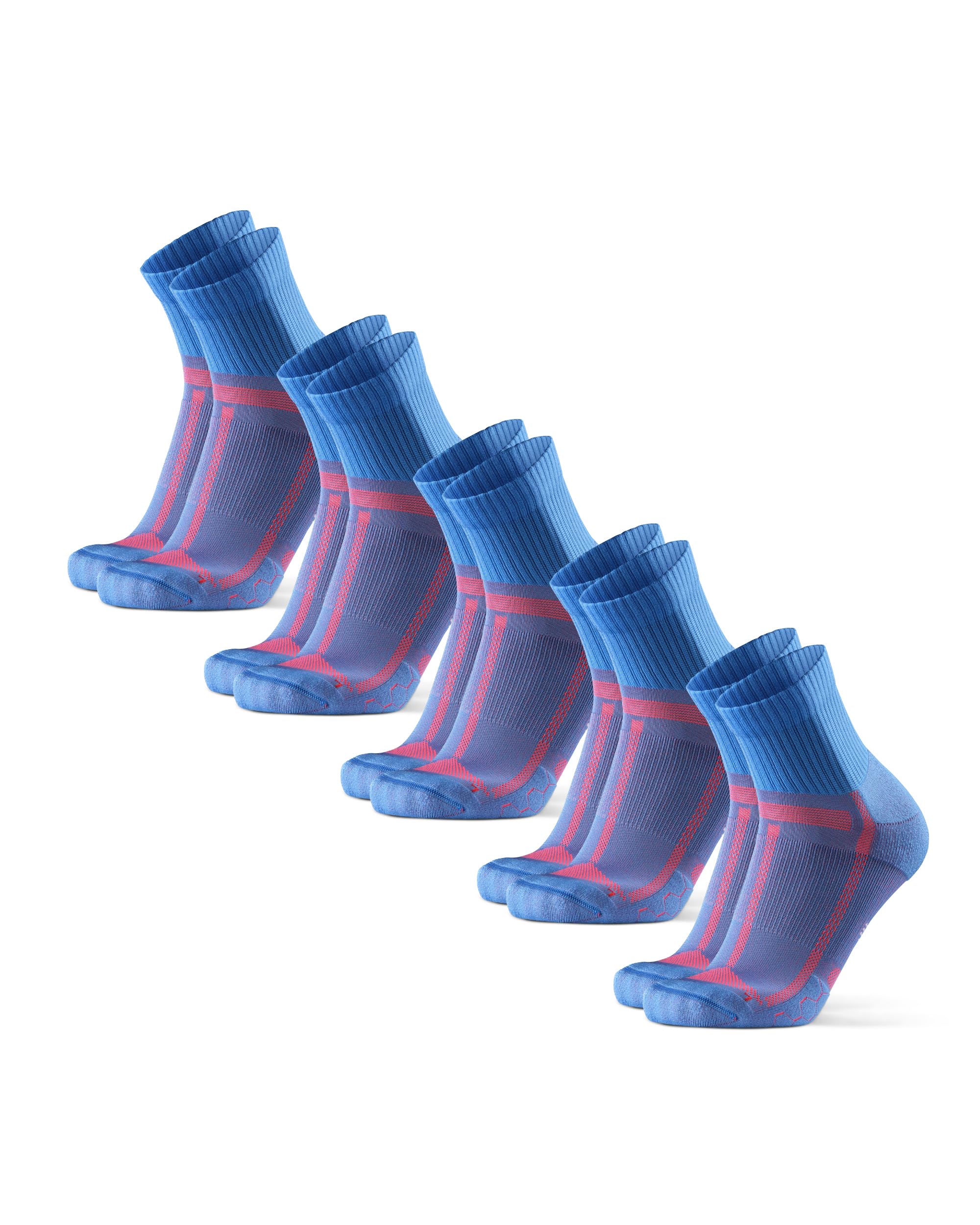 DANISH ENDURANCE Cushioned Running Socks, Quarter Length, 3 & 5-pack | Cushioned