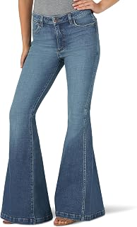 Wrangler 11mpfcw - Retro High Rise Trumpet Flare Green Jean Women