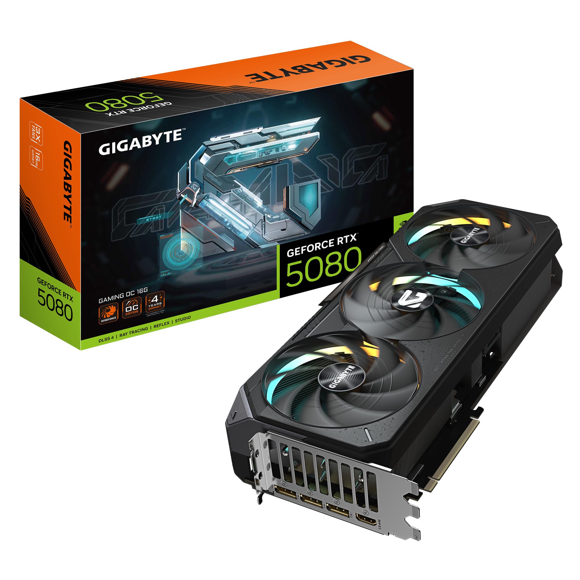 Gigabyte GeForce RTX 5080 GAMING OC 16G Graphics Card - 16GB GDDR7, 256bit, PCI-