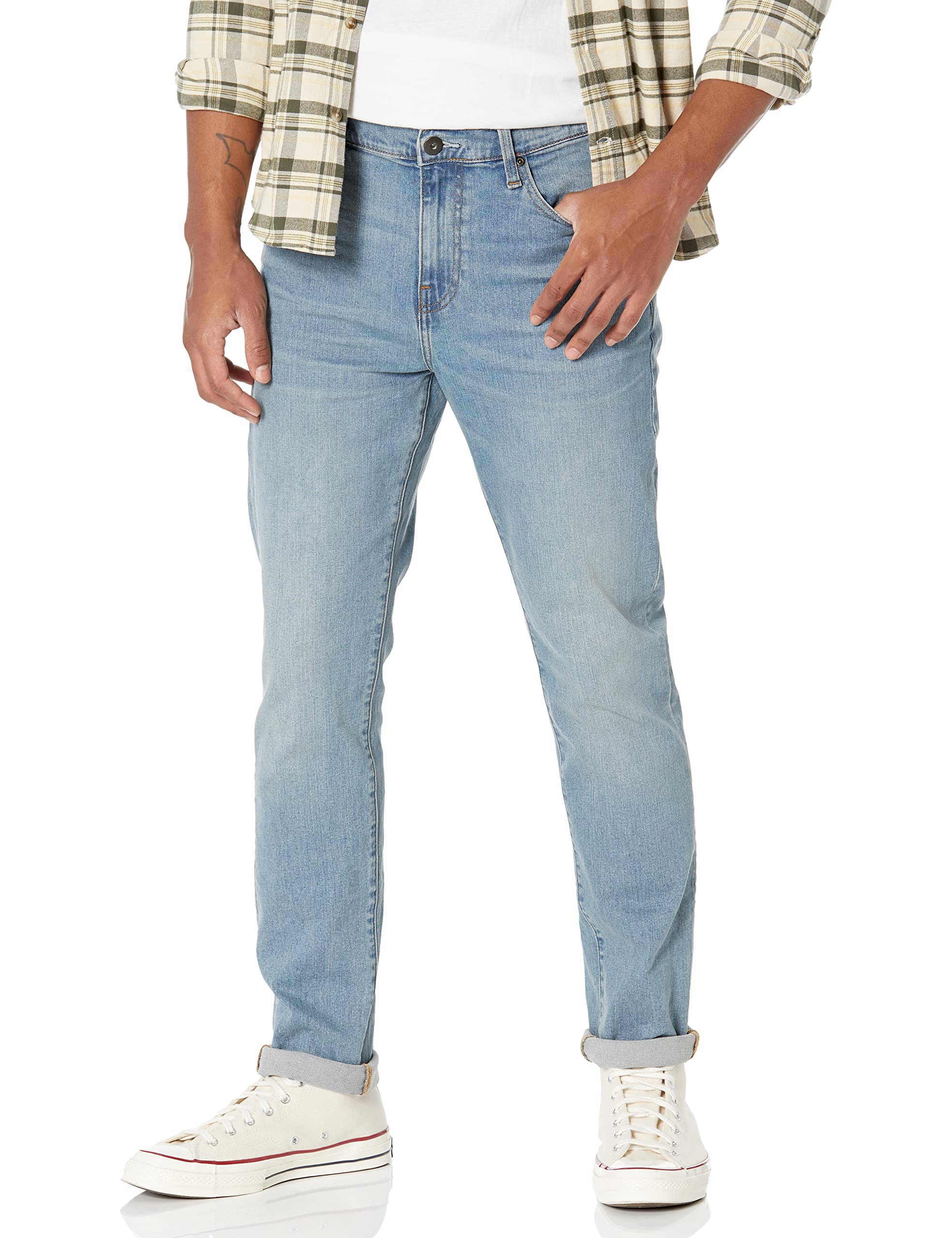 Amazon Essentials Jean Extensible Confortable, Coupe Ajustée - couleurs abandonn