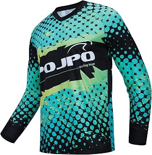 JPOJPO Men's Cycling Jersey MTB Downhill Shirt Long Sleeve Motorcycle Breathable S-4XL
