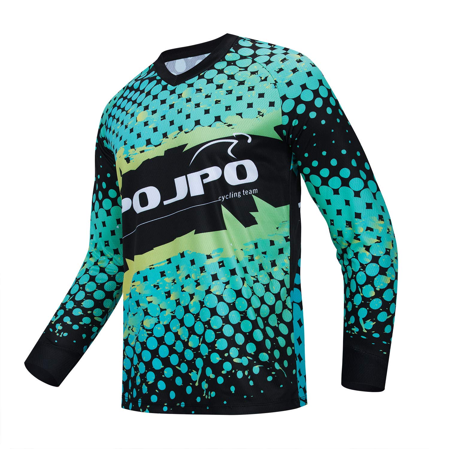 JPOJPO Men's Cycling Jersey MTB Downhill Shirt Long Sleeve Motorcycle Breathable