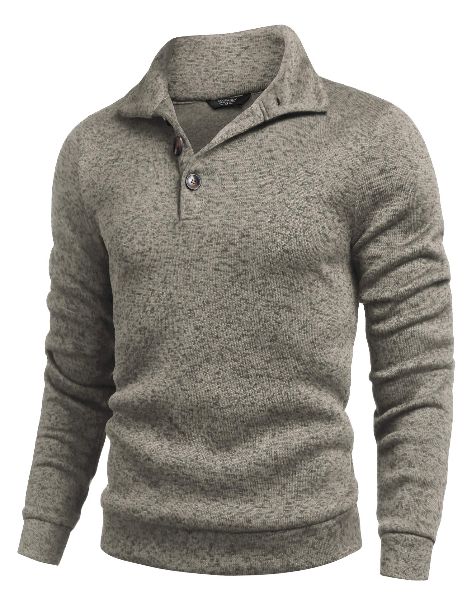 Coofandy, maglione da uomo casual slim fit, lavorato a maglia, termica, per il s