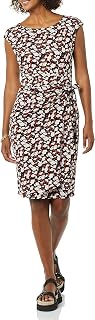 Amazon Essentials Womens Wrap Cap Sleeve Boat Neck Dress