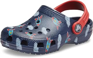 Crocs Classic Toddler Printed Clog K, Unisex-Children & Youth Clogs, marine, 19/20 EU