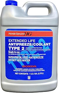 Honda Genuine Extended Life Antifreeze/Coolant Type 2, 50/50 Pre-Diluted, 1 Gallon