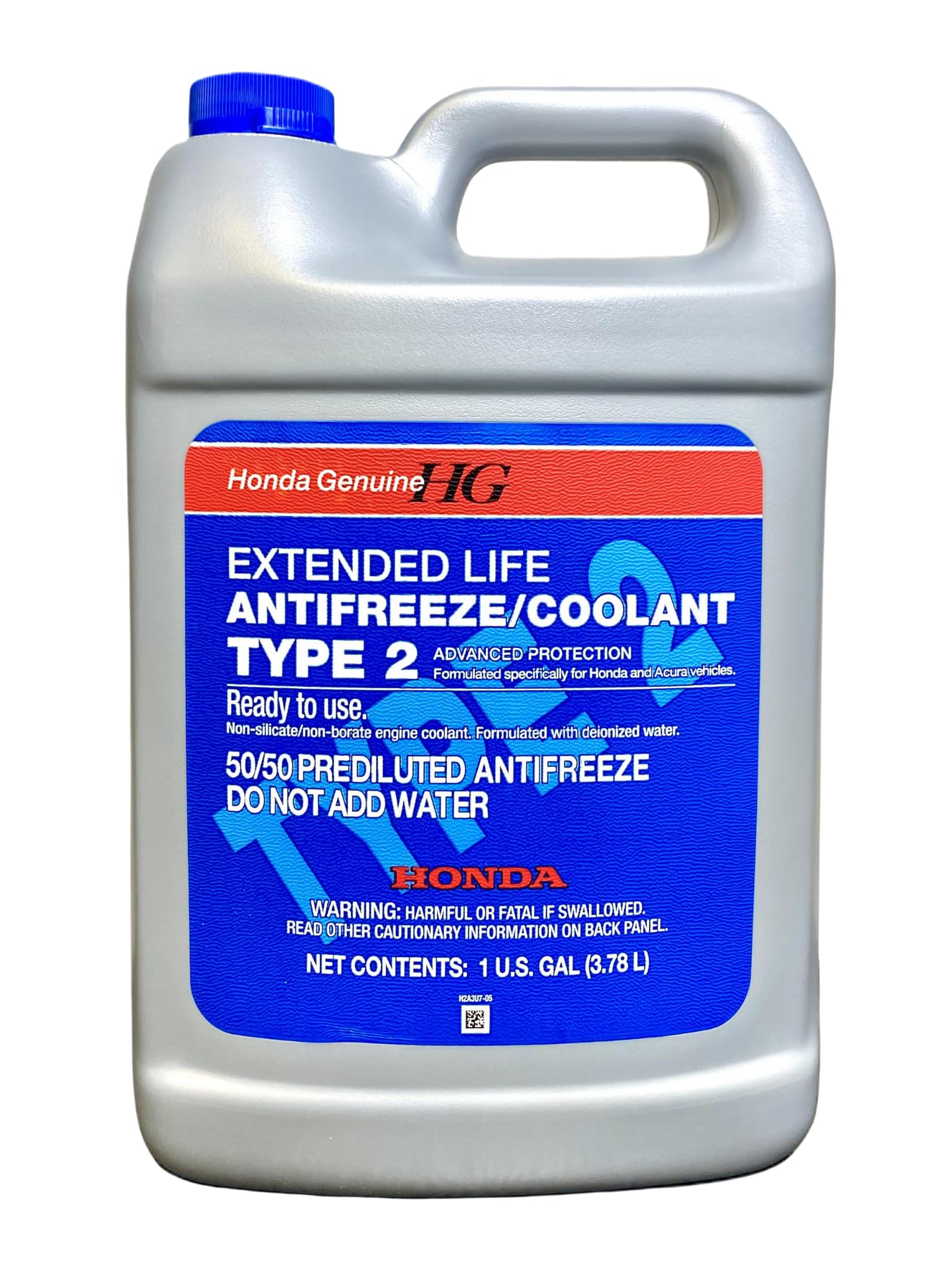 Honda Genuine Extended Life Antifreeze/Coolant Type 2, 50/50 Pre-Diluted, 1 Gall