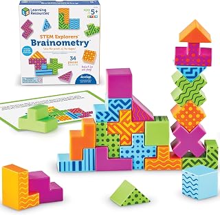 Learning Resources STEM Explorers Brainometry | 3D Puzzle Games for Kids, Kids Travel Games, Brain Teaser Puzzles, Pattern Memory Game, Brain Game Toys, Classroom Toys