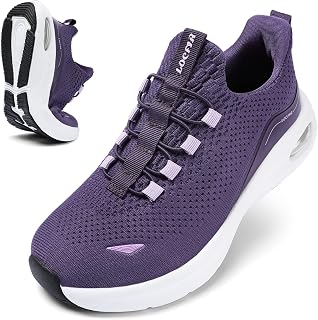 Wide Toe Box Shoes Women Slip on Sneakers with Arch Support, Extra Wide Width Comfort Walking Shoes for Plantar Fasciitis, Zero Drop Cushion Tennis Gym Shoes