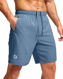 G Gradual Men's Athletic Running Shorts with Zipper Pockets Quick Dry 7"/5"/9" Basketball Hiking Training Shorts