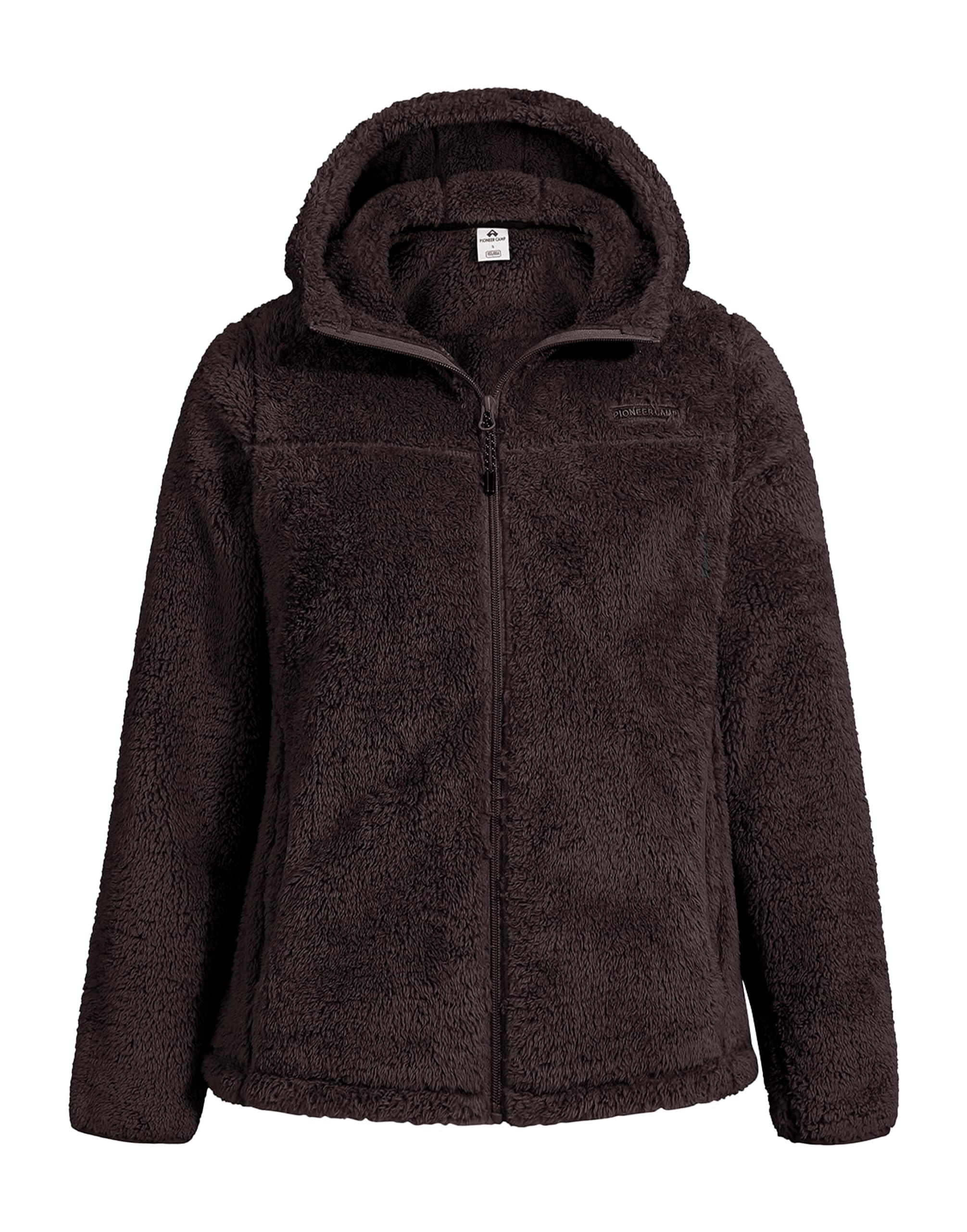 Pioneer Camp Women's Fuzzy Fleece Jacket Full Zip Up Lightweight Warm Soft Fleec