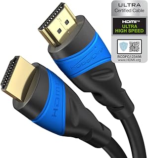 KabelDirekt 8K 10K HDMI 2.1 Cable 2m – Certified 48Gbps Flexcore Technology | 10K, 8K@60Hz & 4K@120Hz, High Speed HDMI – for PS5, Xbox Series X/S, Switch 2, PC & Blu-ray – interference-free & flexible