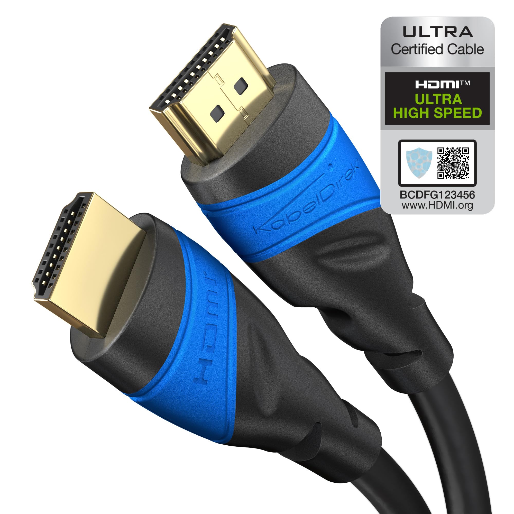 KabelDirekt 8K 10K HDMI 2.1 Cable 2m – Certified 48Gbps Flexcore Technology | 10