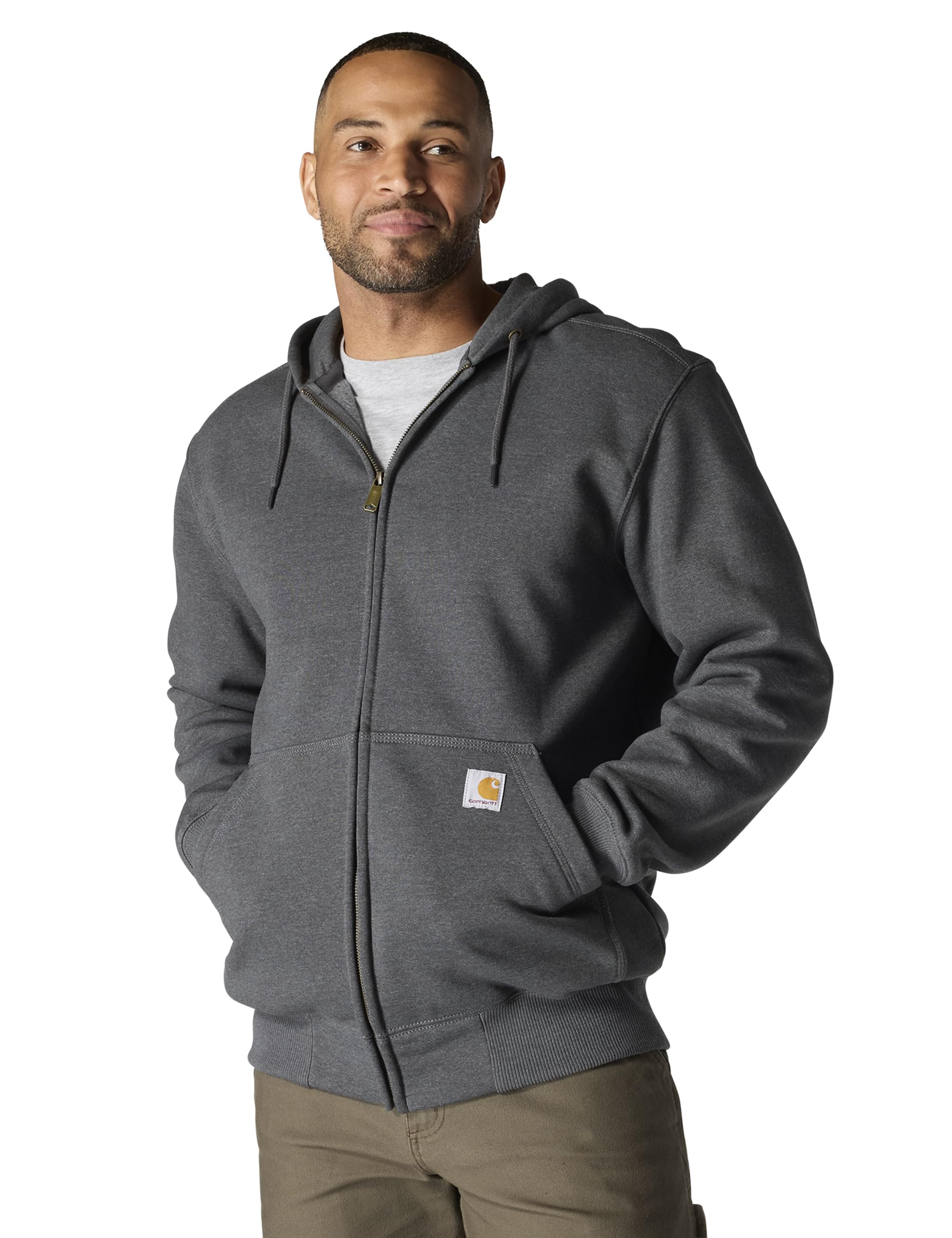 Carhartt Sudadera para Hombre con Forro de Sherpa y Cremallera Completa