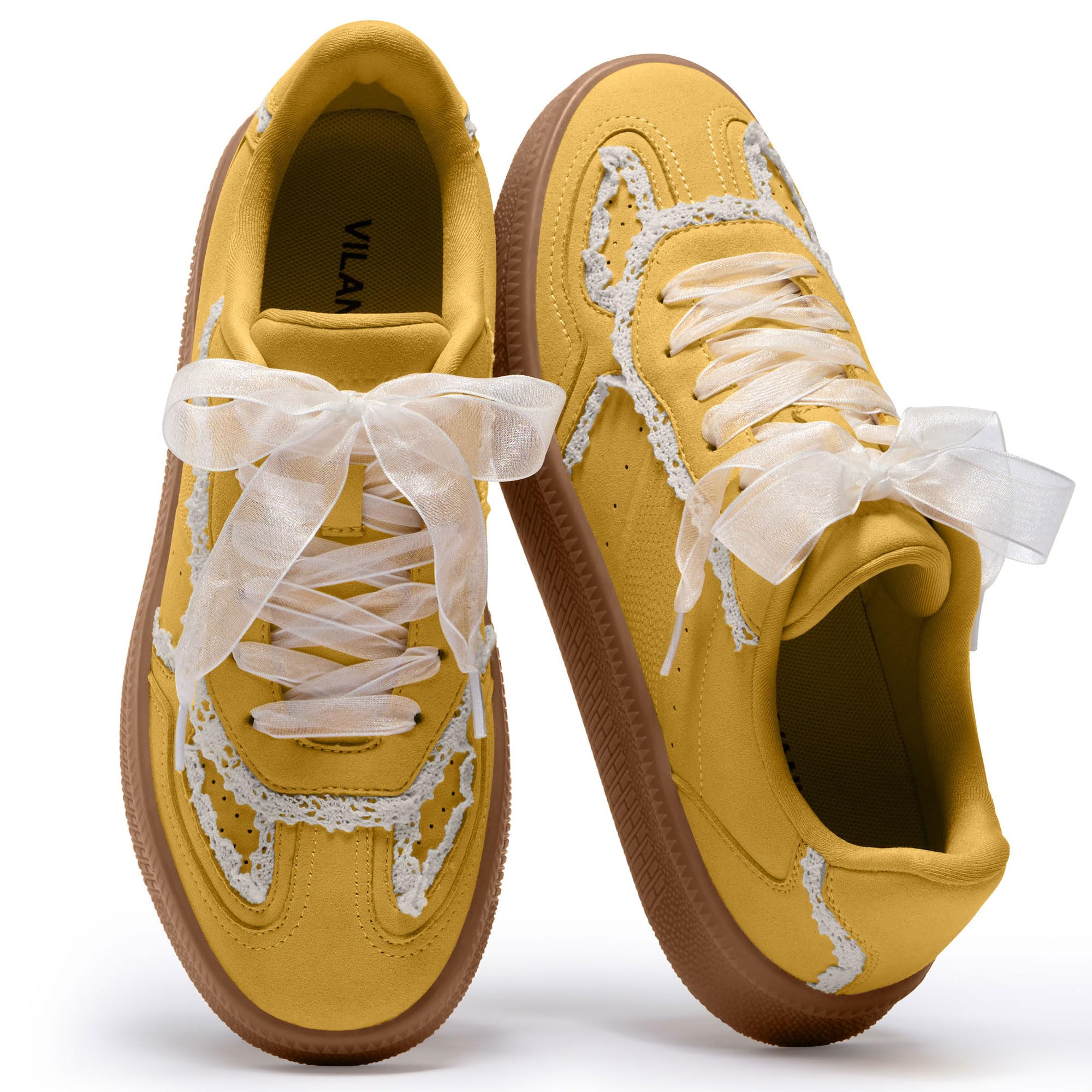 Vilanva Women's Fashion Sneakers Comfortable Retro Rubber Sole Sneakers