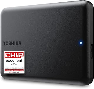 Toshiba Canvio Partner 2TB Portable External Hard Drive 2.5 Inch USB 3.2 Compatible with Mac and Windows (HDTB520EK3AB)