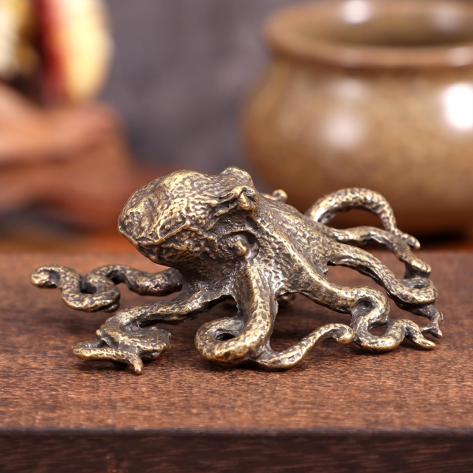 Solid Brass Loch Ness Monster Figurine - Enigmatic Home Decor Collectible Art Pi