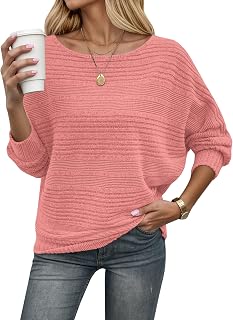 WNEEDU Women's Autumn Winter Thin Knitted Striped Sweater Elegant