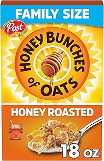 Honey Bunches of Oats Crunchy Honey Roasted Cereal 18 Ounce (Pack of 1) Box | Crispy Flakes With Crunchy Granola Bunches, Made With Whole Grains And 10 Essential Vitamins And Minerals