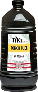 TIKI Citronella Torch Fuel - 1 Gallon (128 oz.), Easy Pour, Long-Lasting for Outdoor Torches & Table Torches, with Citronella & Lemongrass Oil, for Patio, Garden & Backyard Use