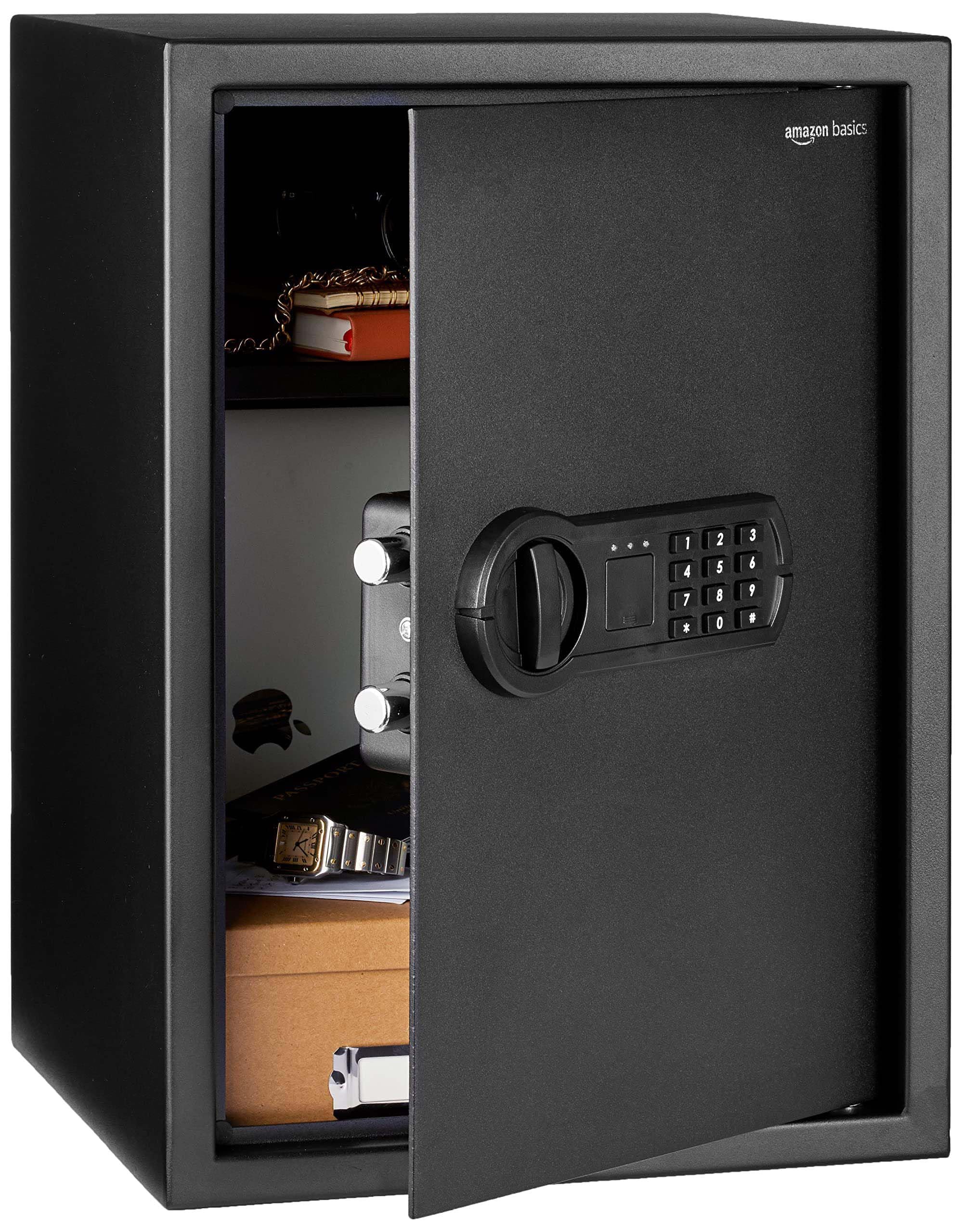 Amazon Basics Steel Home Security Safe Box with Electronic Keypad Lock for Docum