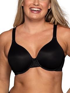 Vanity Fair Women's Full Figure Beauty Back Smoothing Bra, 4 Way Stretch Fabric, Lightly Lined Cups Up to H Molded Bra