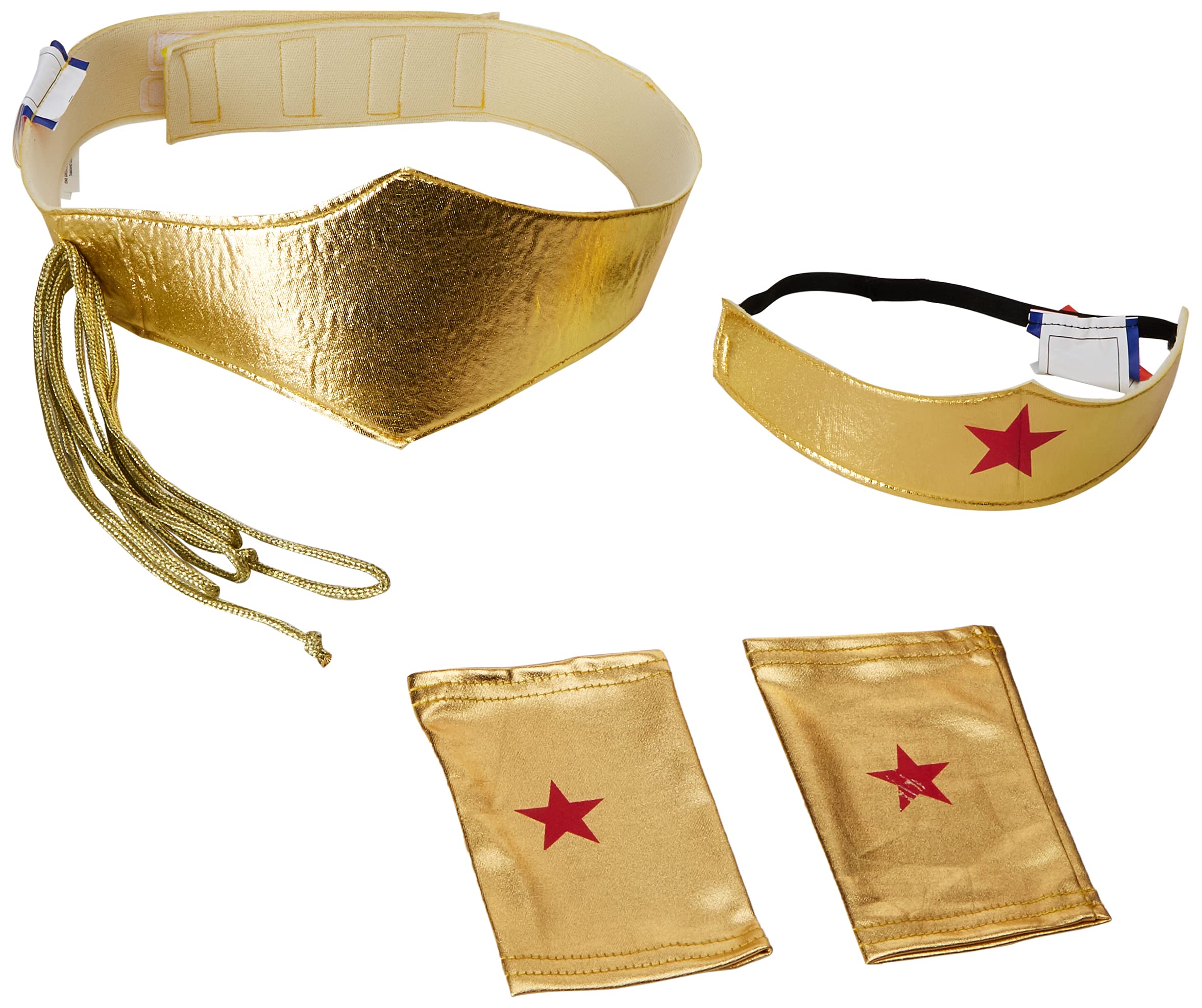 Rubies Costume Women's DC Comics Wonder Woman Accessory Kit Tiara Belt with Lass