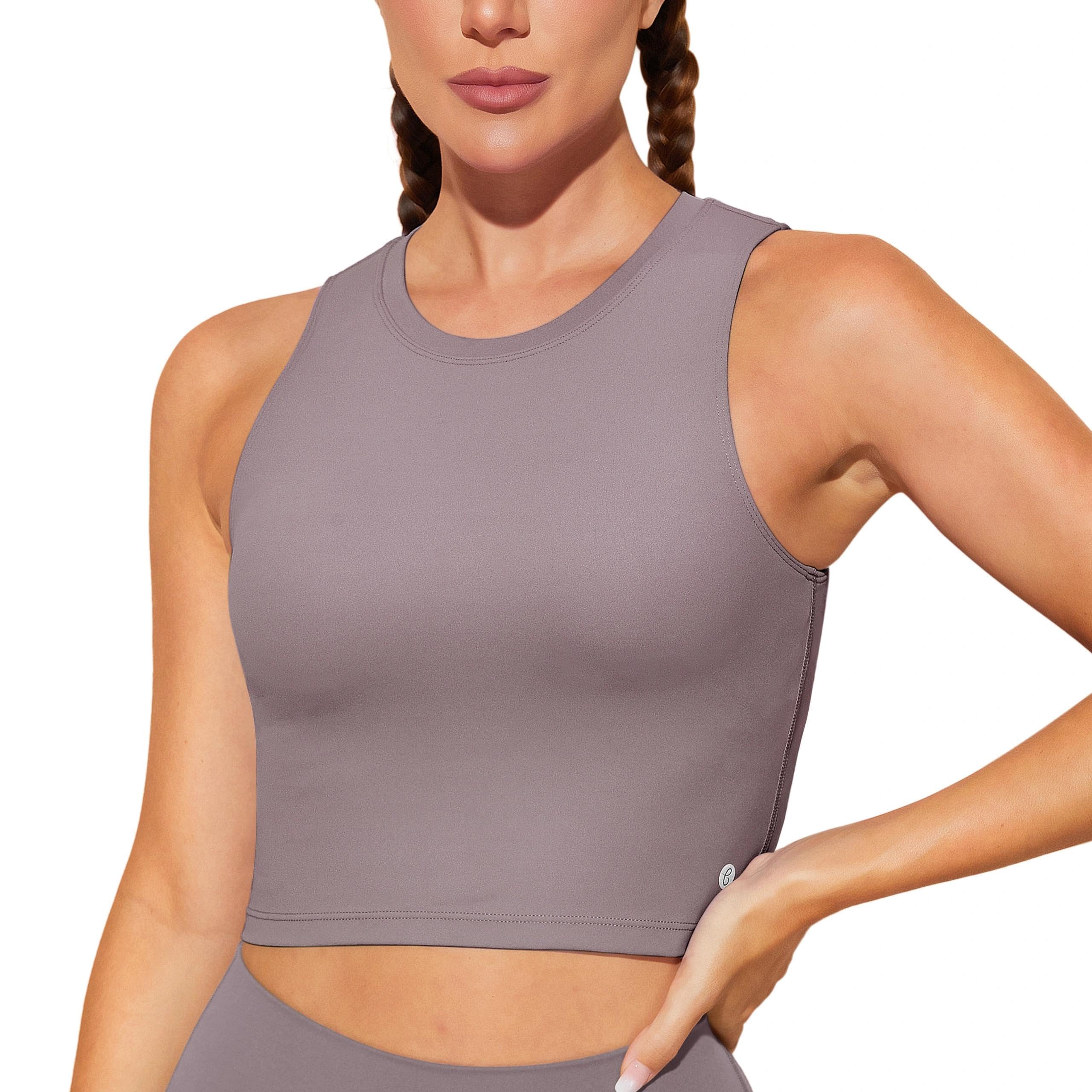 Natural Feelings Nudi Women's Sports Bra - Removable Padded Yoga Tank Tops - Sle