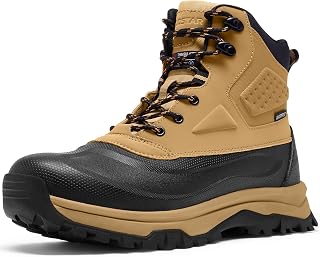 Coostar Mens Winter Boots Insulated Waterproof Snow Boot