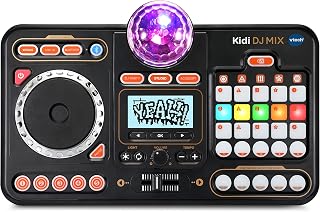 Vtech Kidi DJ Mix, English | DJ Mixer with 15 tracks, 15 sound-grid buttons, bluetooth, cross fader, tempo controls, special effects and more. Ages 6+