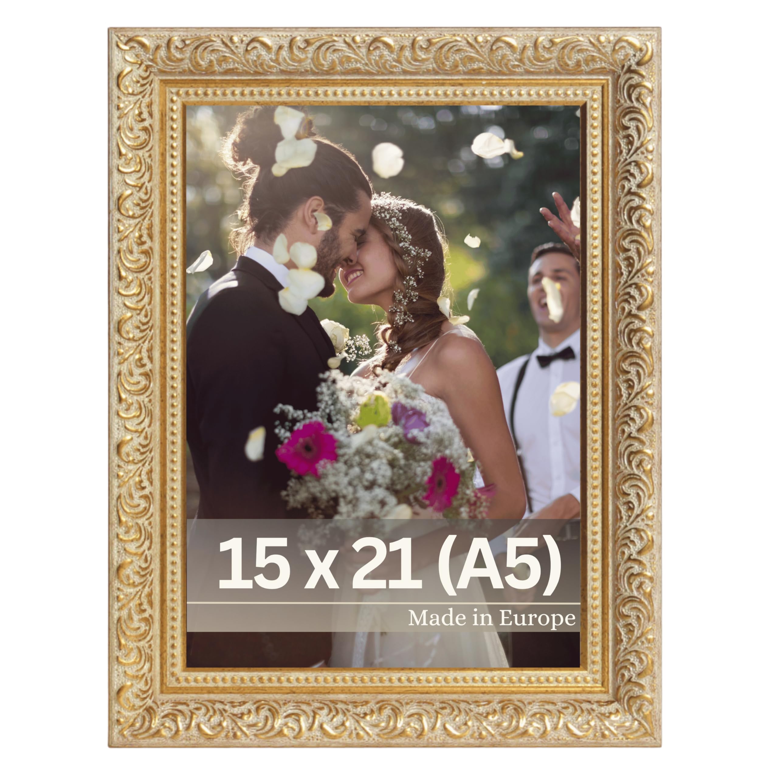 Victor photo frame "Rubens" green gold 15x21cm (A5)