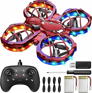 RC Toys Mini Drones for Kids 5+ for Beginners,Remote Control Toy with 3 Speeds Mode, 360° Flips,LED Light Auto Hovering, Headless Mode, RC Drones Birthday Gifts Kids Toys for 6-14 Year Old Boys Girls