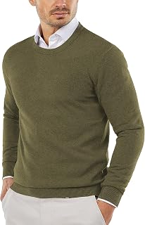 COOFANDY Men's Crew Neck Jumper Knitted Pullover Mens Lightweight Sweater Classic Jumpers Long Sleeve