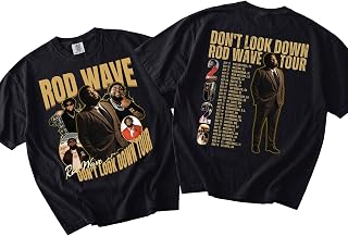 Rod Music Don't Look Down Tour 2026 Shirt, Vintage Hip Hop Concert Style Graphic T-Shirt, Retro Rap Music Inspired Streetwear Tee, Double Sided Urban Graphic Shirt Multi Colors