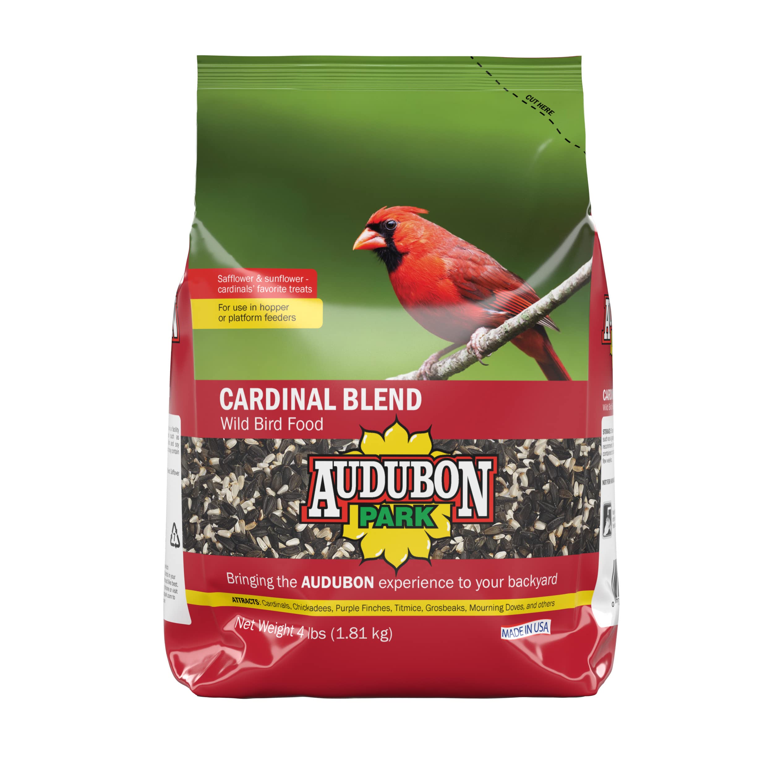 Audubon Park Cardinal Blend Wild Bird Food, Cardinal Bird Seed for Outside Feede