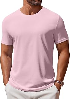 COOFANDY Men's Short Sleeve Crew Neck Casual Summer Classic Basic Tee Shirt