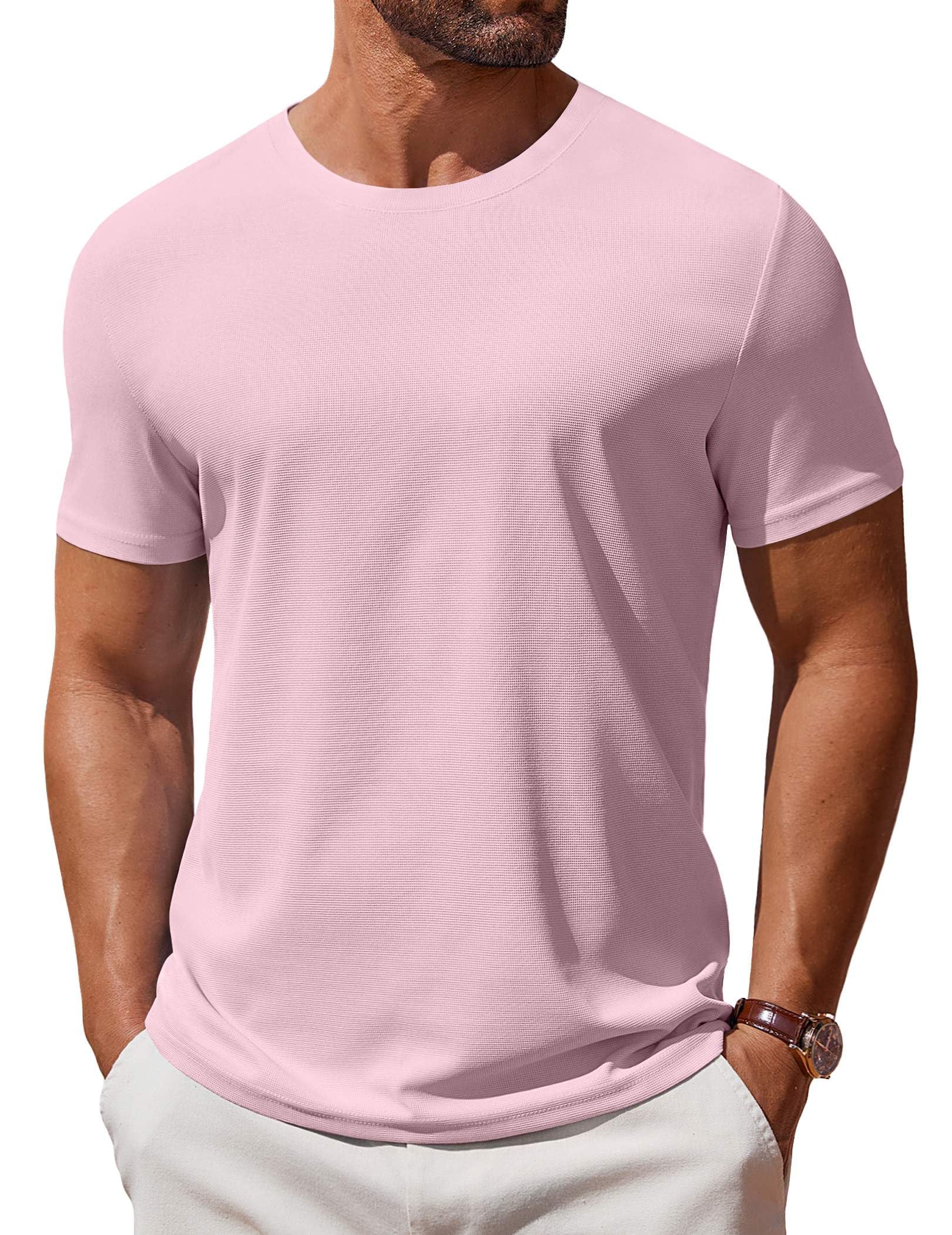 COOFANDY Men's Short Sleeve Crew Neck Casual Summer Classic Basic Tee Shirt
