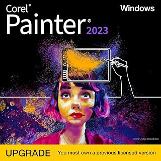 Corel Painter 2023 Upgrade | Digital Painting Software | Illustration, Concept, Photo, and Fine Art | Perpetual license | 1 Device | PC/MAC | Code [Delivery]