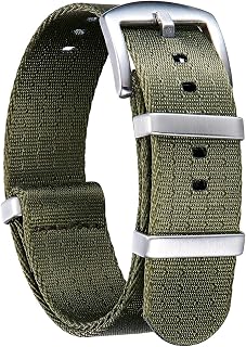BINLUN Nylon Watch Straps Thick Multicolor High Quality Watch Strap with Black/Silver Stainless Steel Buckle for Men Women 18mm 20mm 22mm 24mm (New Version)