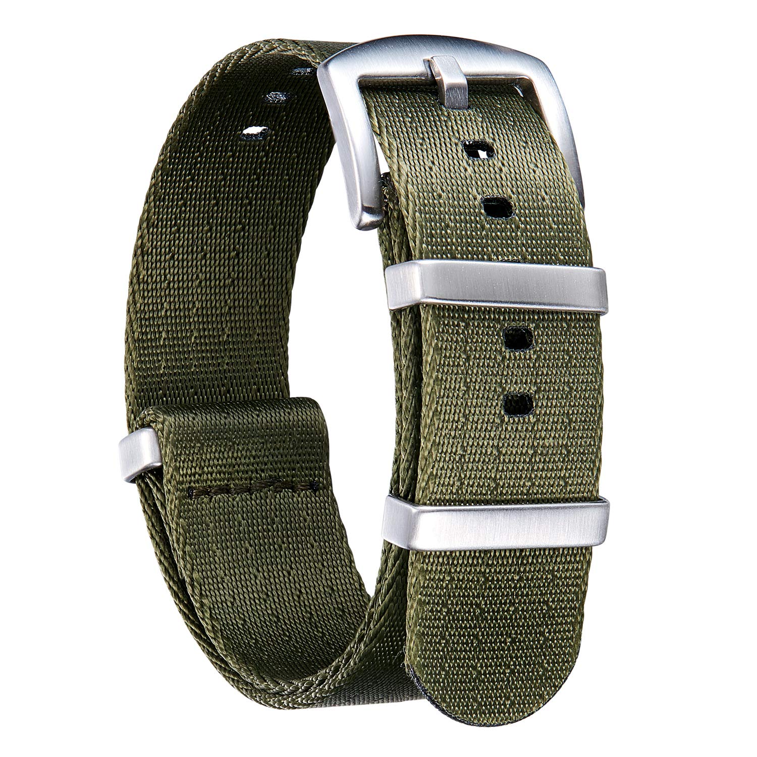 BINLUN Nylon Watch Straps Thick Multicolor High Quality Watch Strap with Black/S