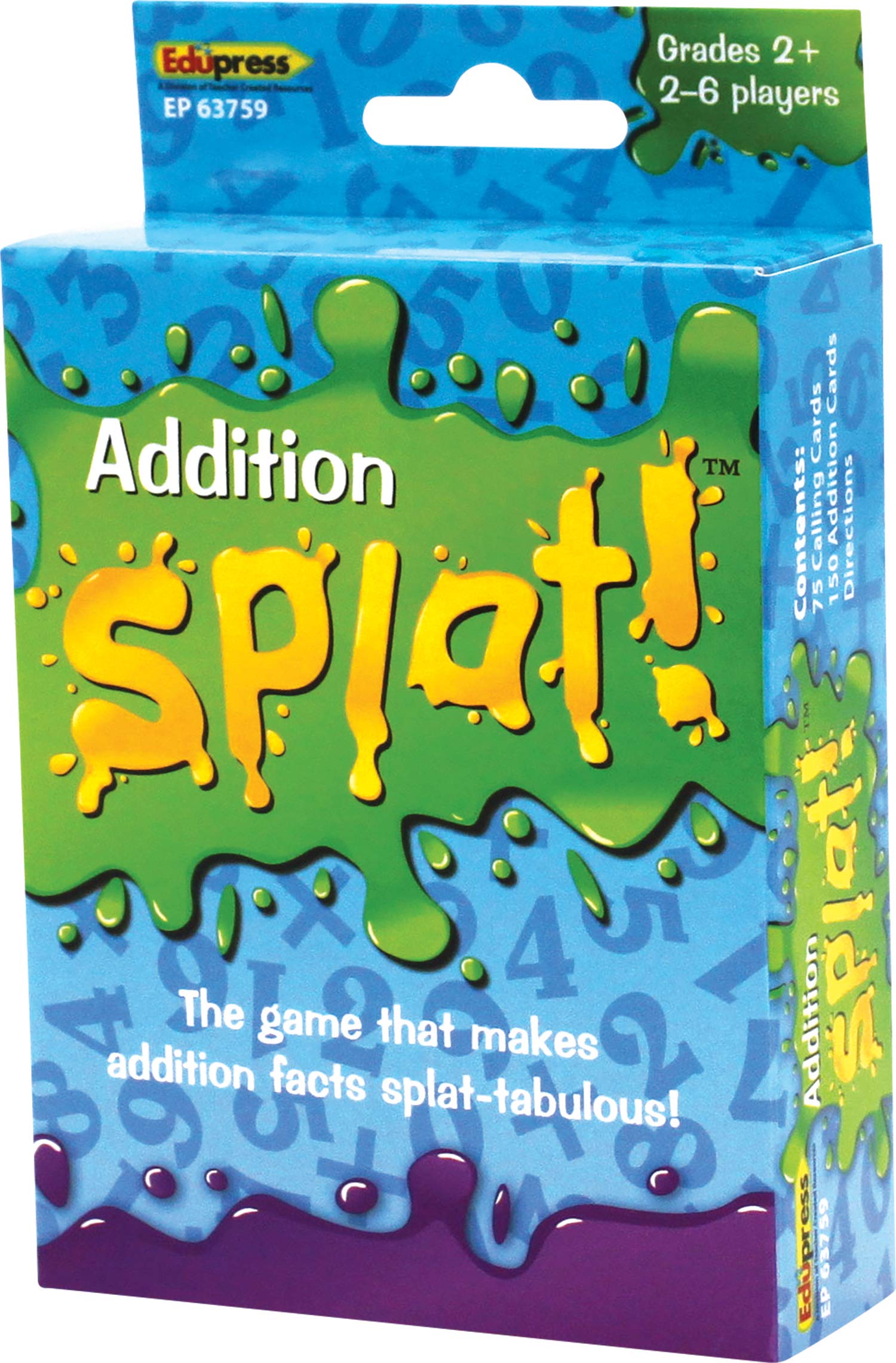 Edupress Math Splat™ Game: Addition Grades 2+ (EP63759), 3.5 H x 5.625 L x 2.25 