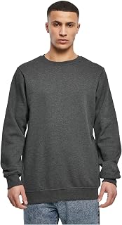 Urban Classics Basic Terry Crew Männer Sweatshirt Oliv Basics, Streetwear