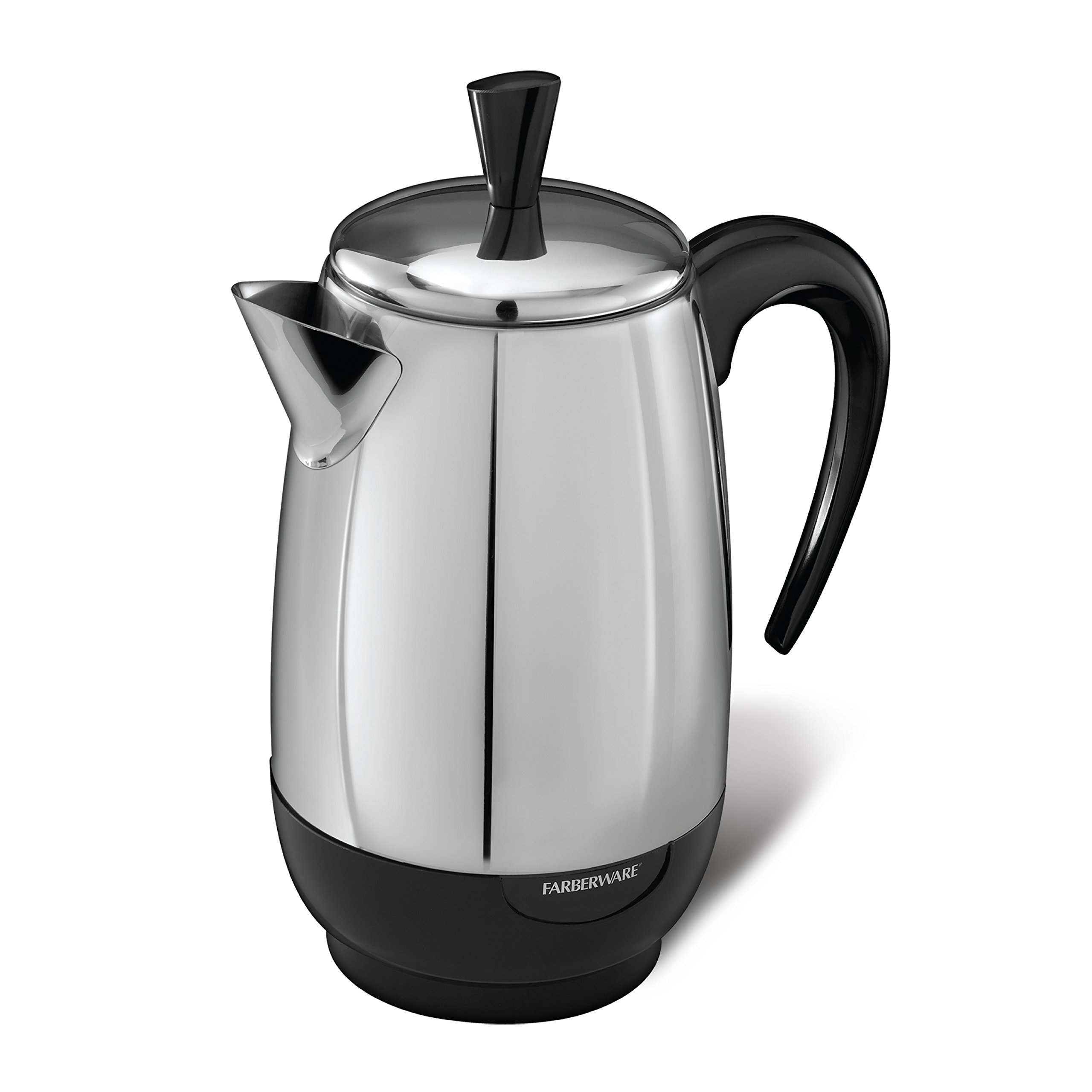 Farberware Electric Coffee Percolator, Stainless Steel Basket, Automatic Keep Wa