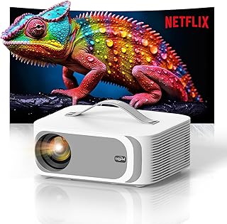 Smart-Projector-4K with Official Apps, Portable Movie Projecteur | AI Auto Focus, 40W Dolby Audio, 2500 Brightness, WiFi 6 & BT5.4 , HDR10+, Lisowod Home Theater, Outdoor & Ceiling Projector