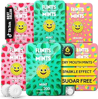 Flintts Mints After Party Pack Mouthwatering Mints for Dry Mouth Relief | Mouthwatering Sparkle Effect | Flavor Variety Pack | Vegan Oral Care Support | Saliva Substitute Alternative | Sugar-Free