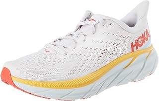 HOKA ONE ONE Men's Clifton 8 Running Shoes,Nimbus Cloud Blanc De Blanc,7.5 UK