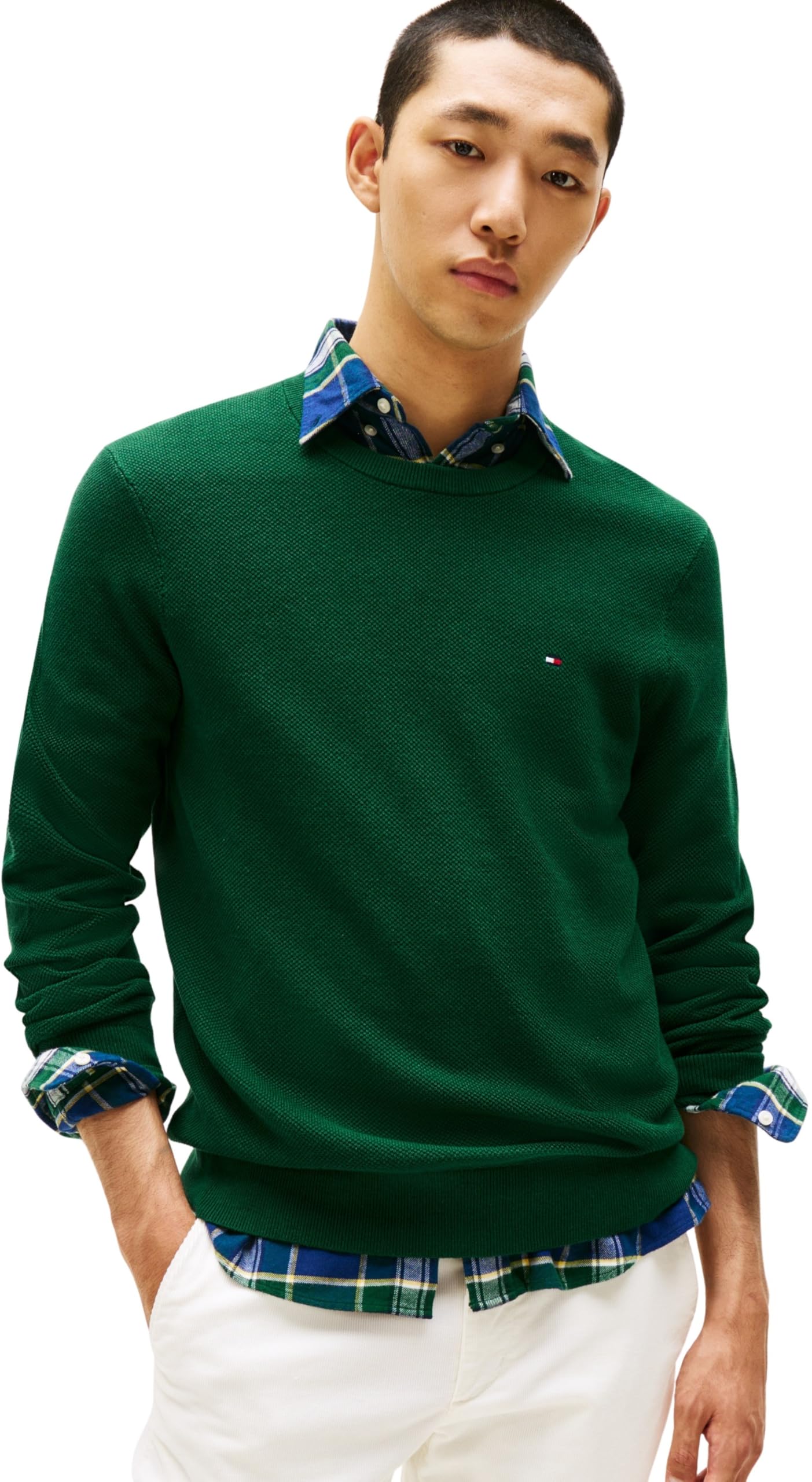 Tommy Hilfiger Men's Essential Structure Crew Neck Regular Fit Pullover