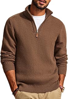 PJ PAUL JONES Mens Quarter Zip Sweater Dress Textured Pullover