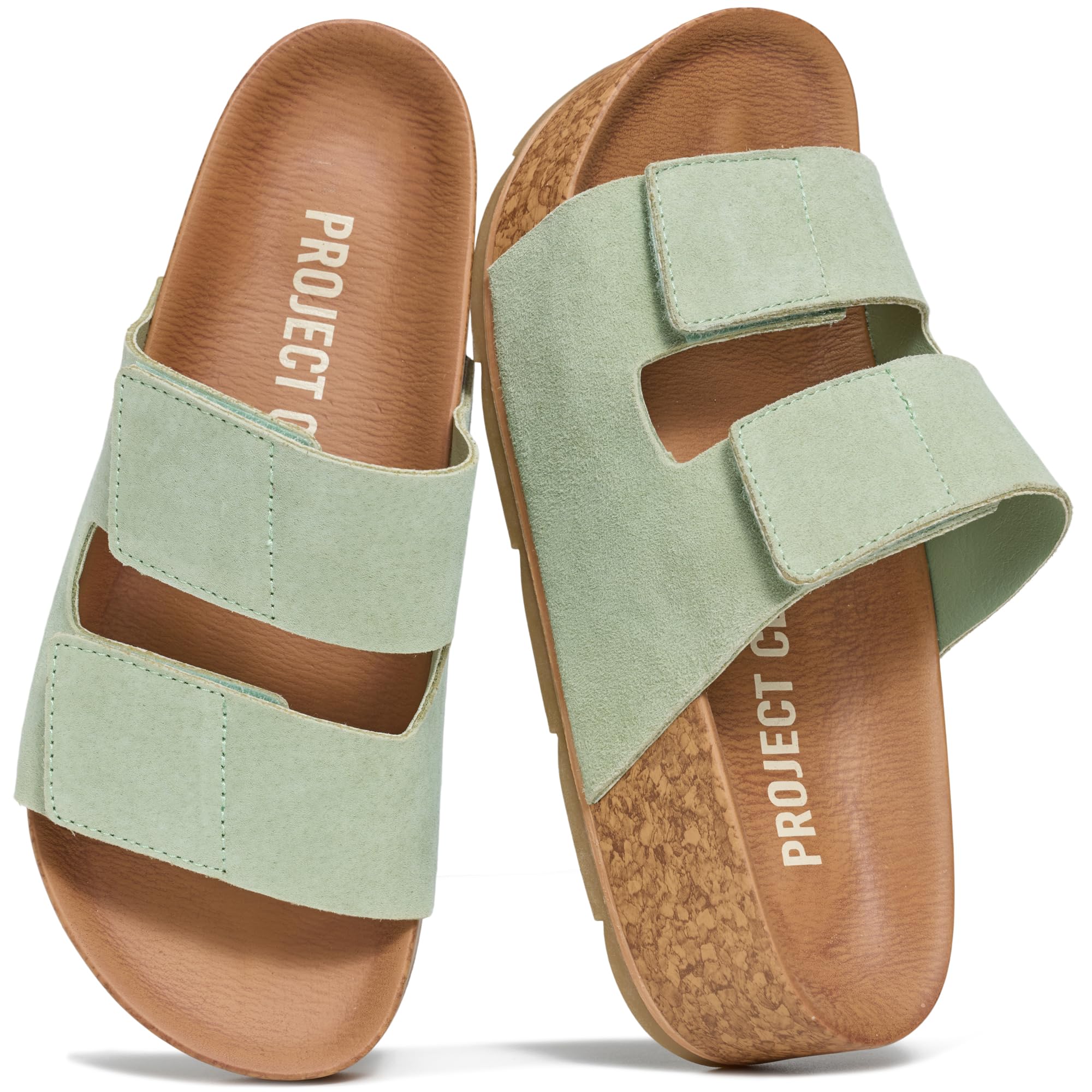 Project Cloud Women's Genuine Leather Wedge Sandals - Summer Wedge Sandals with 